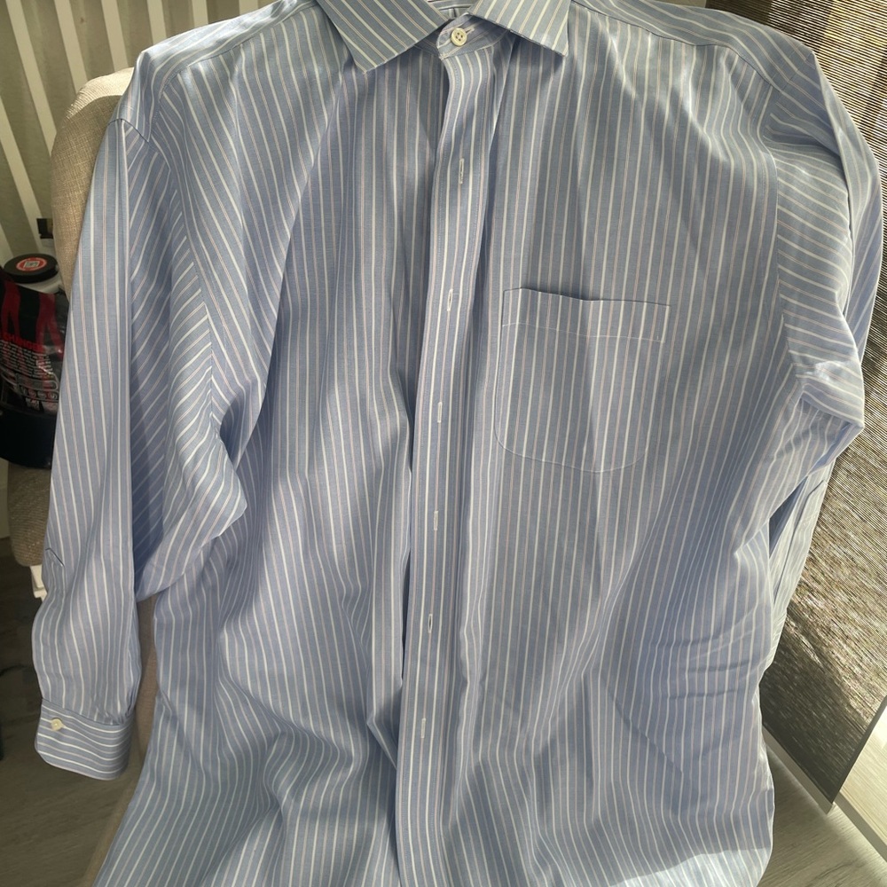 Brooks Brothers Light Blue Striped Dress Shirt